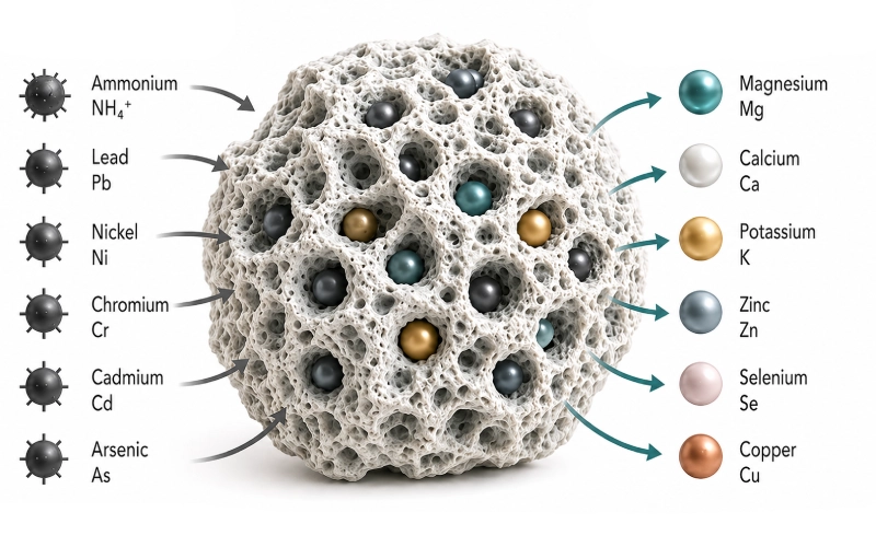 Zeolite clinoptilolite – natural detoxification and protection for the gut Crystal structure of zeolite clinoptilolite for natural detoxification in the gut