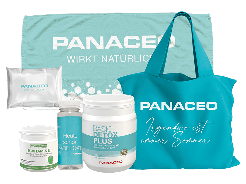 PANACEO Sommer-Package mit Basic-Detox Plus Zeolith Pulver