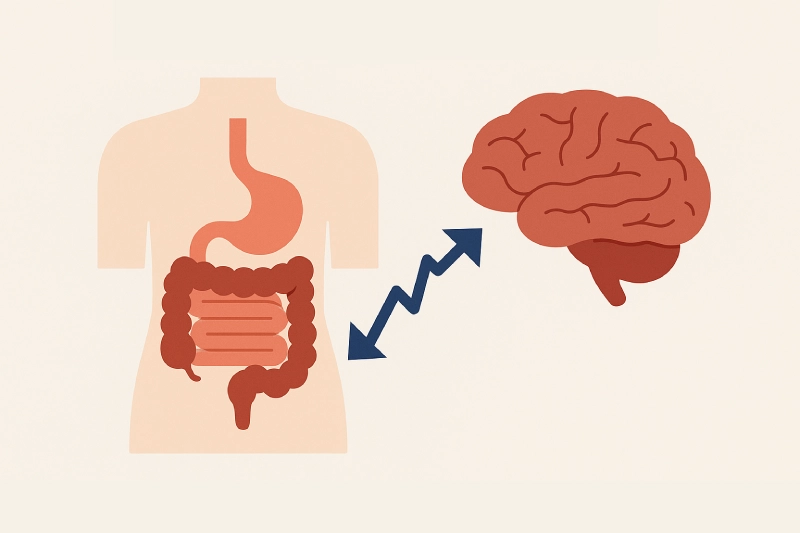 Infografik: Nervale Verbindung zwischen Darm und Gehirn