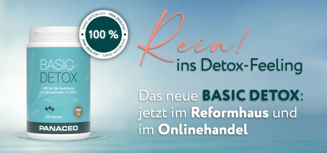 BASIC DETOX erstrahlt im neuen Glanz - Jetzt mit 100 % PMA-Zeolith® Darmentgiftung mit Basic Detox jetzt neu