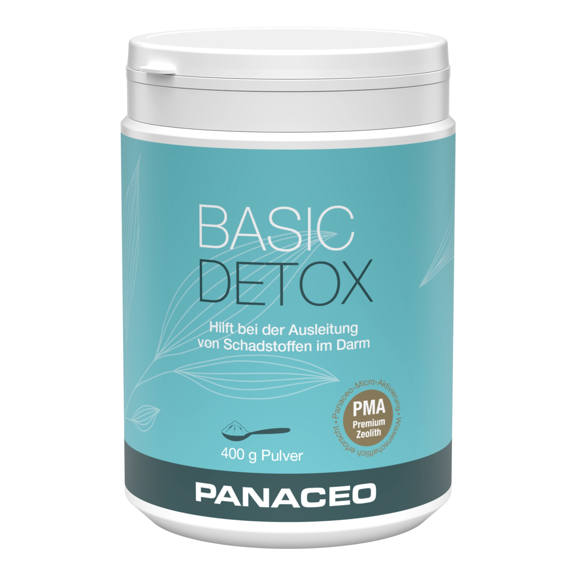 Produktabbildung von PANACEO Basic Detox, 400 g Pulver mit Premium Zeolith zur Ausleitung von Schadstoffen im Darm