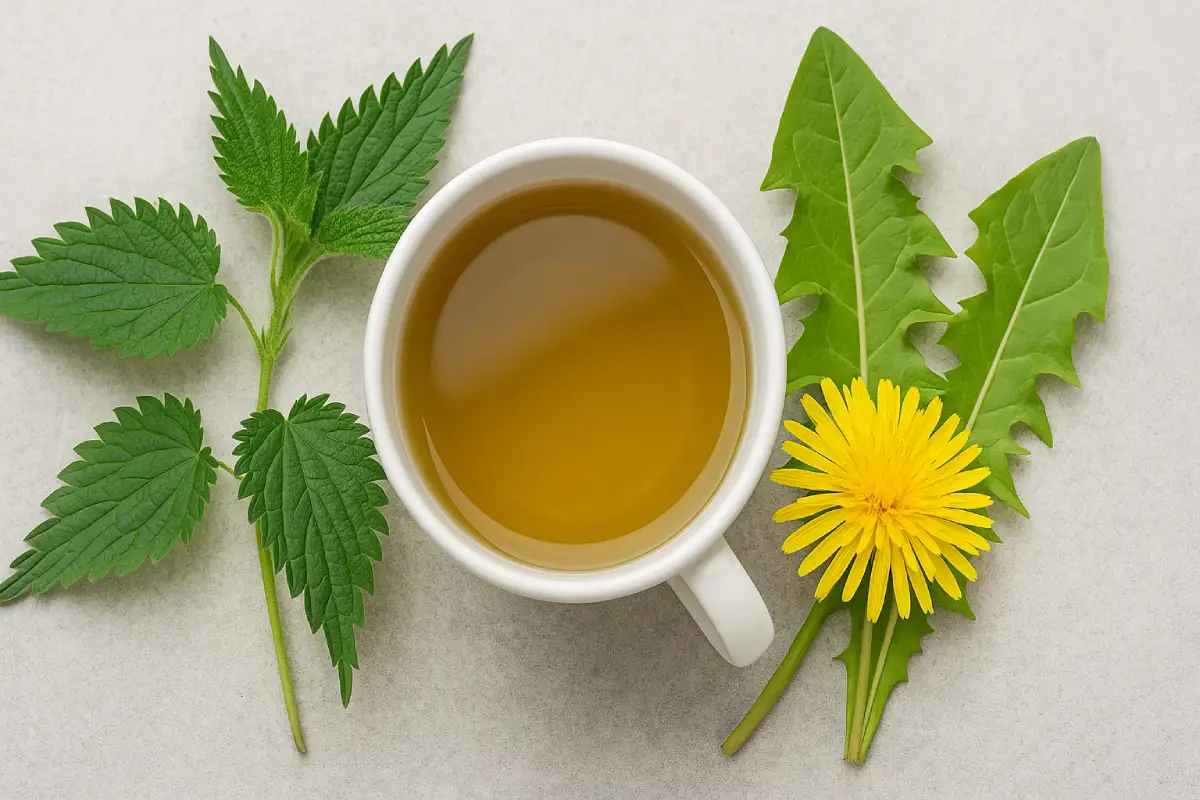 Detox teas support liver and kidneys Detox tea with herbs for natural body cleansing