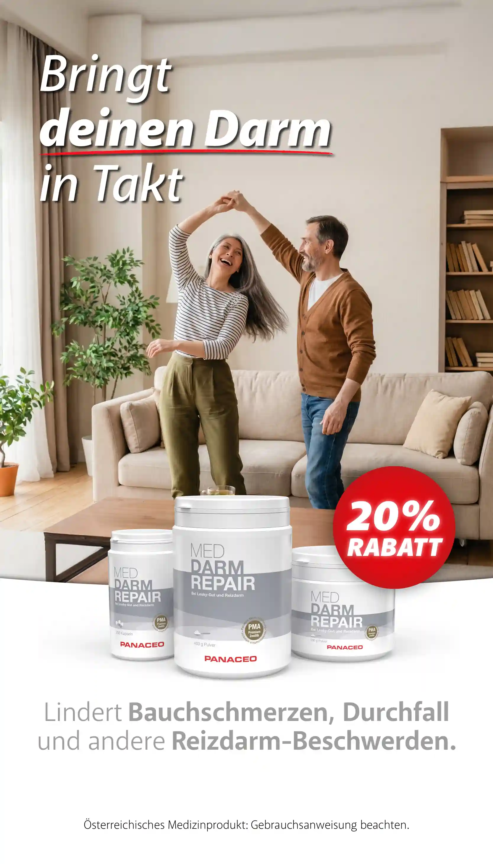 Jetz 20% Rabatt auf MED DARM REPAIR Jetz 20% Rabatt auf MED DARM REPAIR