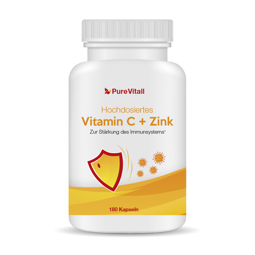 PureVitall Vitamin C + Zink 180 Kapseln